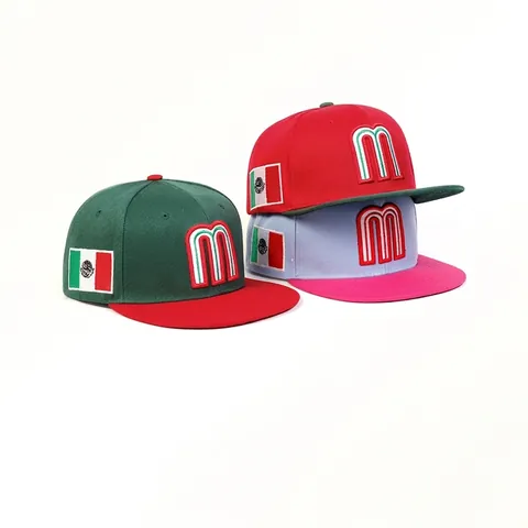 Mexico Baseball Cap Embroidery M Letter National Flag Snapback Cotton Polyester Sports Hat For Men Women