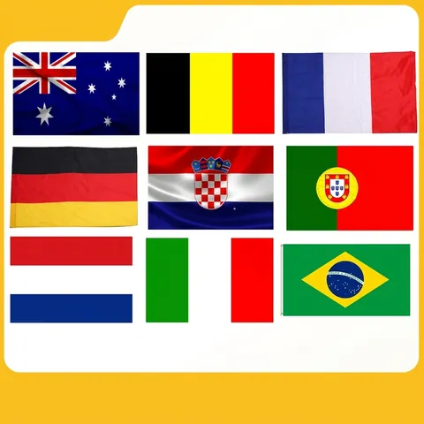 National Flag Polyester Vivid Color Fade Resistant With Brass Grommets For Outdoor Indoor Decorative Cheering Sports Events