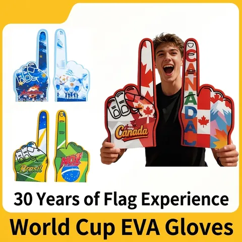 EVA Schaumstoff Finger Weltmeisterschaft Sportveranstaltung Fan Hand Requisiten Nationalflagge Thema Party Zubehör
