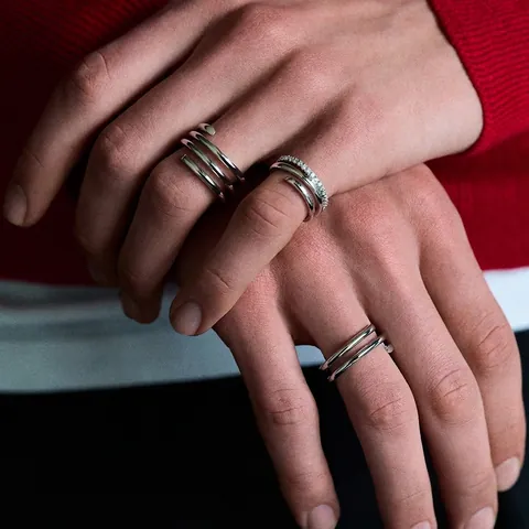Spiral Mehrlagiger Offener Ring Edelstahl Minimalistisch Geometrisch Poliert Schmuck Für Frauen Nische Stil Verstellbar