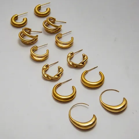 Roestvrijstalen Oorbellen Waterdicht Hypoallergeen Geometrisch C-Vorm Twist Mode Sieraden Voor Dames Elegant Stijlvol