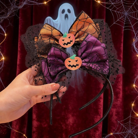 Diadema Halloween Varita Mágica Niños Niñas Calabaza Araña Fantasma Sombrero Bruja Malla Cinta Fiesta Disfraz Cosplay