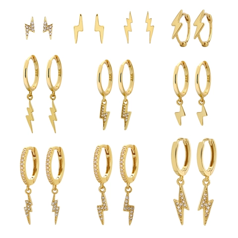 925 Sterlingsilber Blitzschlag Ohrringe Designer Strass Ohrstecker Creolen Für Damen Minimalistischer Modeschmuck