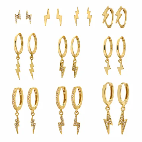 925 Sterlingsilber Blitzschlag Ohrringe Designer Strass Ohrstecker Creolen Für Damen Minimalistischer Modeschmuck
