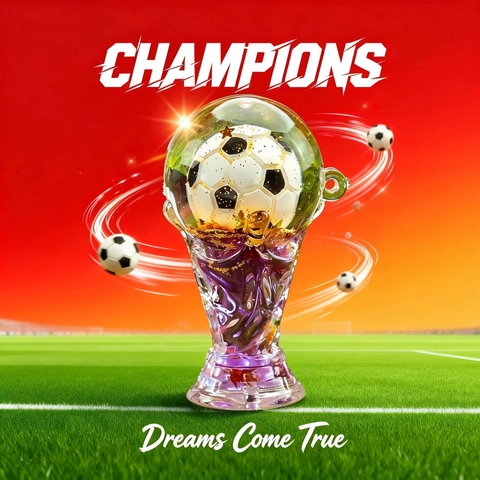 Porte-Clés Sablier Trophée Football Acrylique Liquide Miniature Ballon De Foot Paillettes Étoile Anneau De Clé Souvenir Sport