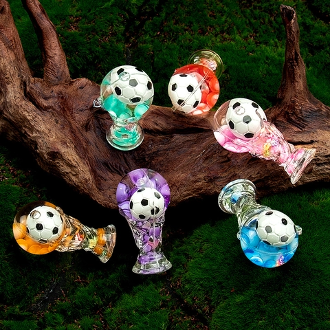 Porte-Clés Trophée De Football Acrylique Liquide Football Flottant Pendentif Sac Ornement Créatif Sportif