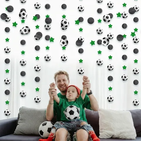 Decorazione Per Festa Di Calcio Ghirlanda Carta Stella Banner Compleanno Partita Sport Ornamenti Appesi