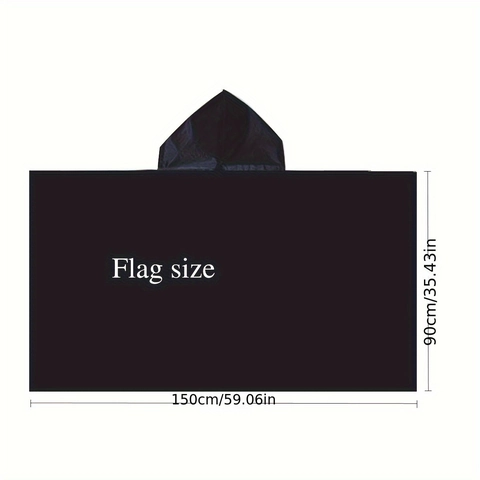Turkey National Flag Hooded Cloak Cape Wearable Banner Polyester For Football Fans Celebration Events UV Fade Resistant