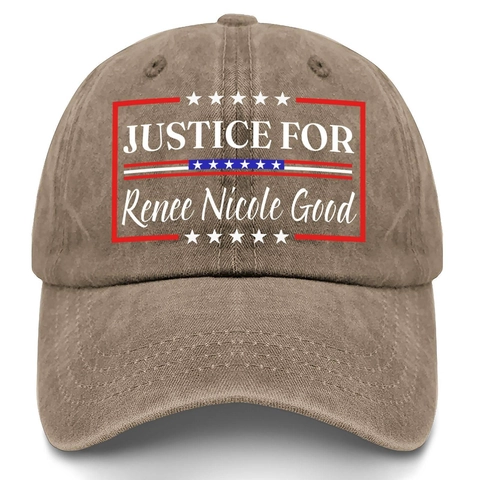 Gorra De Béisbol De Algodón Lavado Justice For Renee Nicole Good Sombrero De Papá Retro Distressed Ajustable Sol
