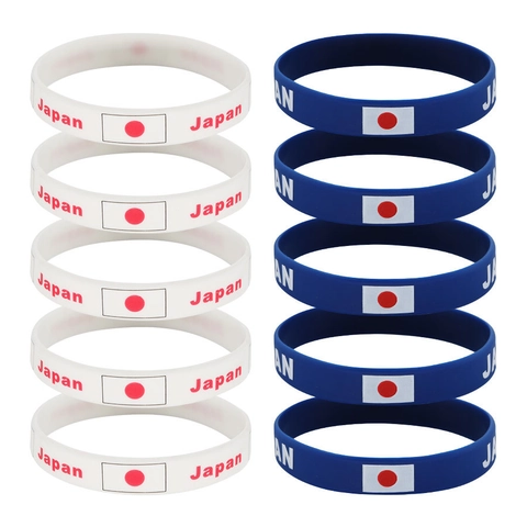 Bracciale Silicone Bandiera Giappone Polsino Sport Impermeabile Elastico Souvenir Tema Giappone Uomini Donne