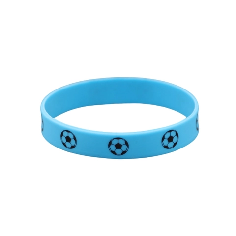 Siliconen Polsbandjes Met Voetbalpatroon Elastische Sportarmbanden Voor Fans Club Souvenirs Partygunsten Nieuwigheid