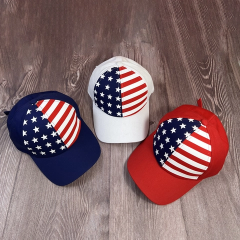 Amerikanische Flagge Baseballkappe Baumwolle Atmungsaktiv Verstellbar Sonnenhut Für Herren Damen Stars Stripes Mode Lässig Outdoor Sport Kopfbedeckung