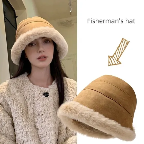 Cappello Mongolo Invernale Da Donna Bordo In Pelliccia Sintetica Ispessito Caldo Antivento Scamosciato Peluche Stile Etnico