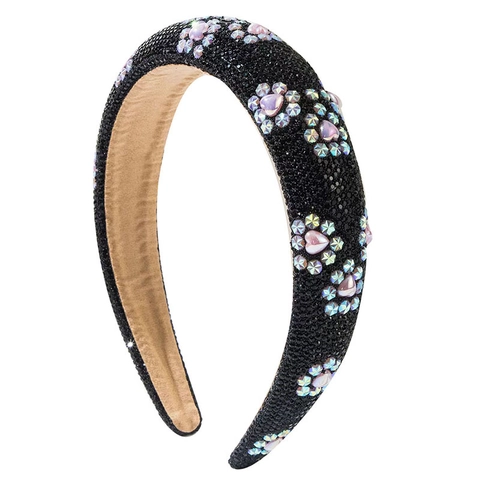 Cerchietto Imbottito Con Strass Motivo Cuore Stella Scintillante Largo Spugna Accessori Per Capelli Donna Fatto A Mano