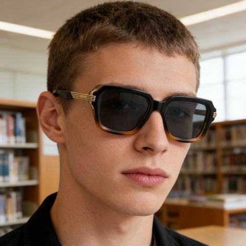 Square Polarized Sunglasses For Men UV400 TAC Lens Zinc Alloy PC Frame Retro Fashion Outdoor Driving Fashion Eyewear