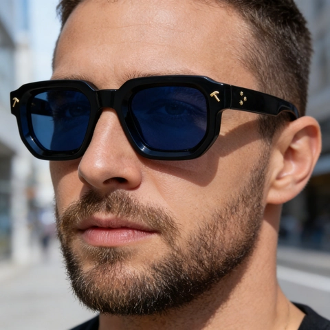 Retro Square Polarized Sunglasses For Women Men Fashion UV400 Protection Driving Sun Glasses With T Metal Decoration