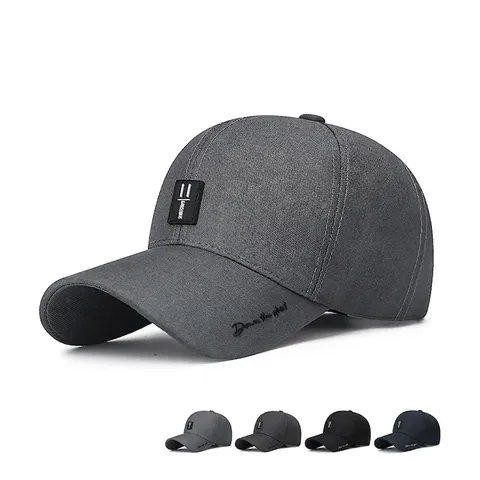 Casual Baseball Cap Polyester Twill Verstellbare Metallschnalle Buchstaben Stickerei Outdoor Sonnenschutz Sporthut