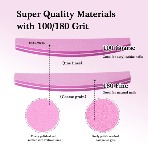 Professional Nail Files And Buffers Sponge Sandpaper Double Sided For Manicure Pedicure Shaping Polishing