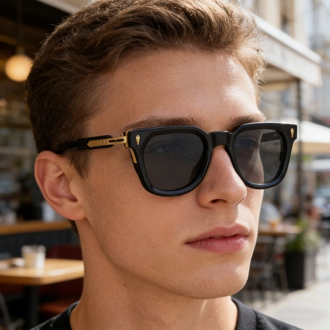 Men Fashion Square Frame Polarized Sunglasses Zinc Alloy TAC Lenses UV400 Protection Outdoor Driving Sun Glasses Fashion Eyewear
