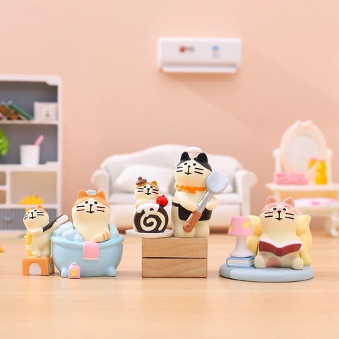 Süße Katze Blind Box Figuren Harz Schreibtisch Ornamente Kreative Tier Miniatur Sammlerstücke Home Office Deko Geschenke