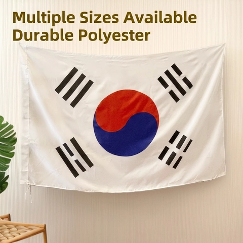 Drapeau National Corée Du Sud Taegeukgi Bannière Polyester Pour Coupe Du Monde Événements Sportifs Décoration Maison