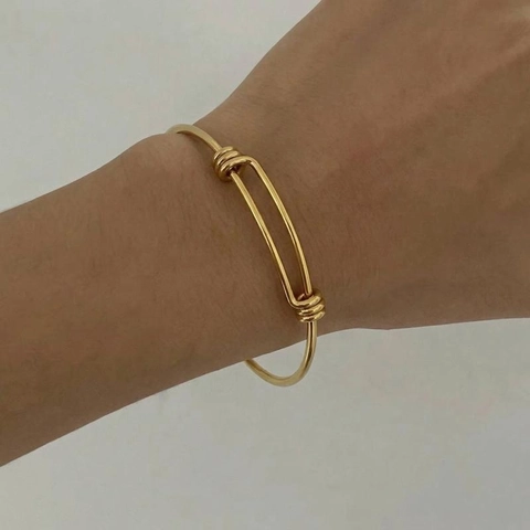 Minimalistische Armband Verguld Roestvrij Staal Verstelbare Schuifknoop Waterdichte Hypoallergene Sieraden