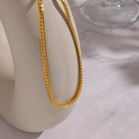 Edelstahl Schlangenkette Halskette Und Armband Mode Minimalistisch Wasserdicht Hypoallergener Schmuck Für Damen