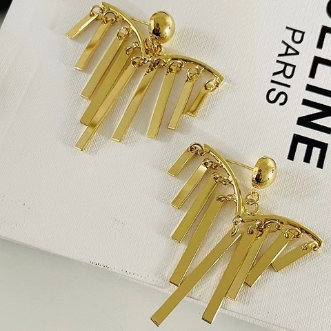Orecchini Geometrici Con Nappa Con 925 Sterling Silver Earring Post Gioielli Di Dichiarazione Con Frange Per Donne