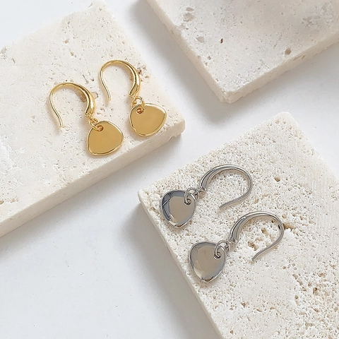 Koperen Geometrische Haak Oorbellen 18K Verguld Onregelmatige Hoogglans Gepolijste Metalen Hanger Sieraden Voor Dames