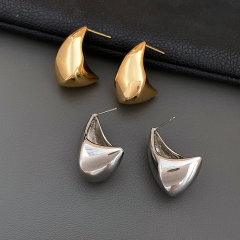 Minimalistische Teardrop Oorknopjes 18K Verguld Koper Hoogglans Gepolijst Met 925 Sterling Zilveren Oorsteker Voor Dames