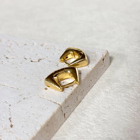 Minimalistische Geometrische U-Förmige Ohrringe Poliert 18K Vergoldet Kupfer Moderner Stil Schmuck Für Damen Herren