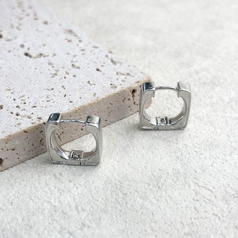 Eckige Creolen Minimalistisch Geometrisch Poliertes Kupfer Schmuck Für Damen Mode Täglicher Weg Elegant Poliert Metallisch