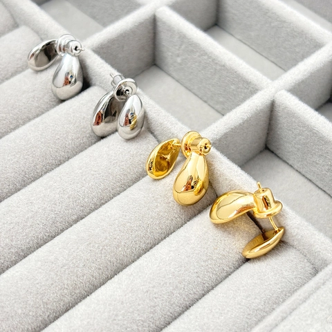Pendientes De Gota De Agua Con Poste De Plata Esterlina 925 Joyas De Cobre Minimalistas Para Mujeres