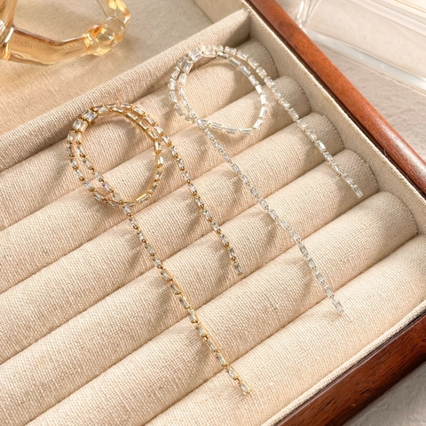 Pendientes Largos De Borla Cobre Chapado En Oro Zirconia Con Poste De Plata Minimalista Elegante Para Mujer