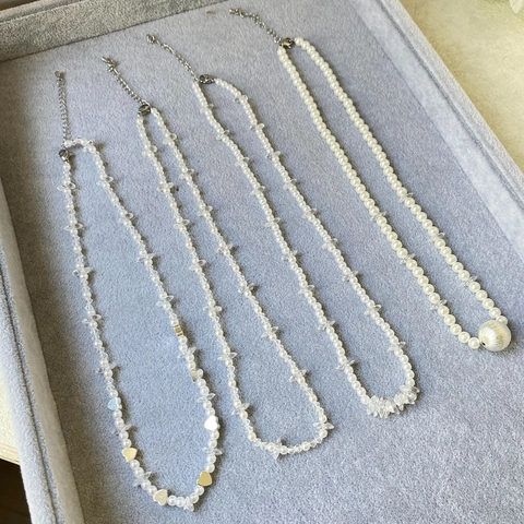 Beaded Necklace With Imitation Artificial Pearl And Zircon Elegant Baroque Style Choker For Women Adjustable Chain Jewelry