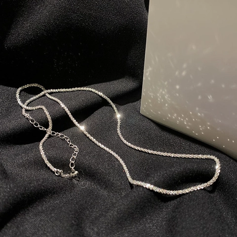 Collier Chaîne Étoilée Élégant Cuivre Plaqué Argent Minimaliste Ras Du Cou Clavicule Pour Femmes Bijoux