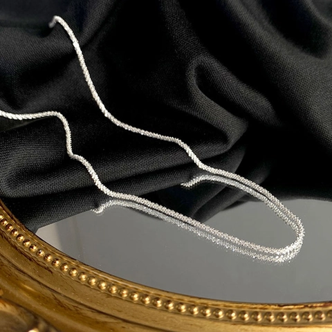 Collier Chaîne Étoilée Élégant Cuivre Plaqué Argent Minimaliste Ras Du Cou Clavicule Pour Femmes Bijoux
