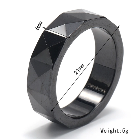 Minimalist Ceramic Faceted Ring For Men Women Simple Geometric Cutting Couple Ring Fashion Jewelry Finger Accessory
