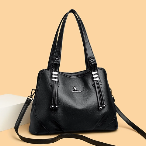 Women Handbags Elegant Litchi Pattern PU Leather Large Capacity Tote Bag Shoulder Crossbody Bag For Work Daily