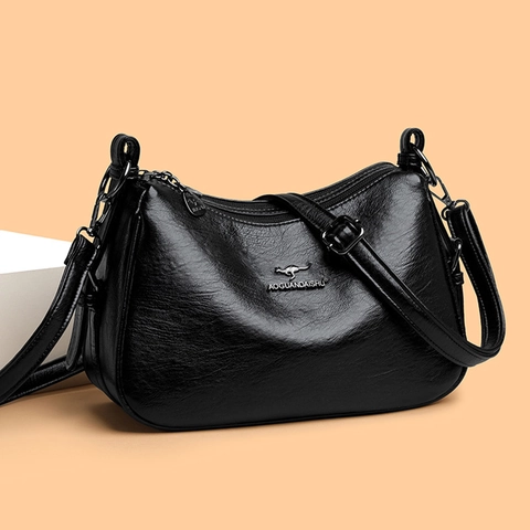 Sac À Bandoulière Femme Sac Sacoche Cuir PU Motif Litchi Grande Capacité Multi Compartiments Décontracté Quotidien Voyage Fourre-Tout