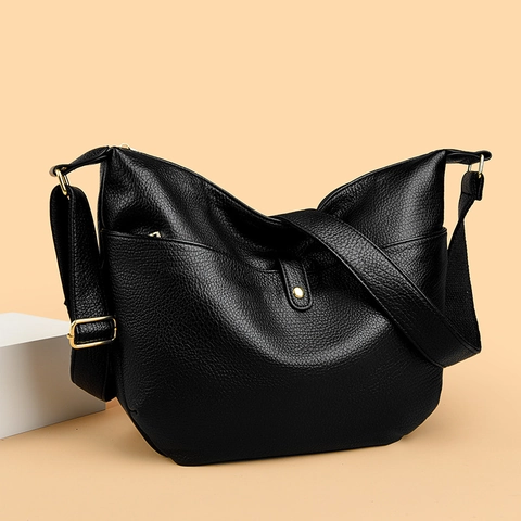 Borsa Hobo Donna Motivo Lychee Pelle PU Grande Capacità Tracolla Regolabile Borsa A Tracolla Commuter