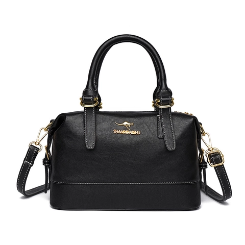 Retro Boston Tas Dames Handtas PU Leer Grote Capaciteit Eenvoudige Schouder Crossbody Tas Handvaten Veelzijdig