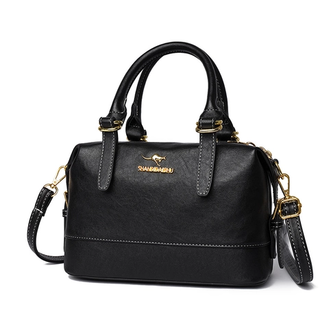 Retro Boston Tas Dames Handtas PU Leer Grote Capaciteit Eenvoudige Schouder Crossbody Tas Handvaten Veelzijdig
