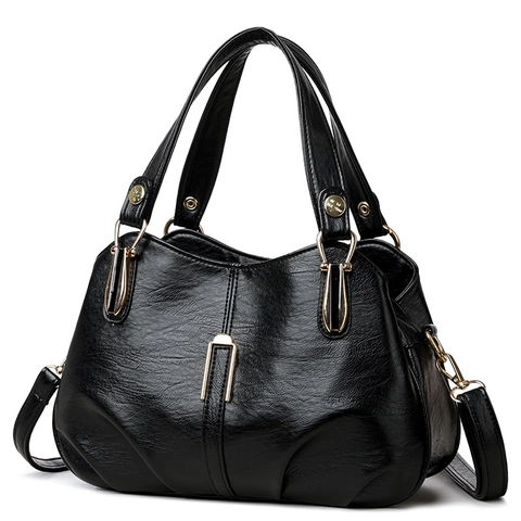 Bolso de Mano de Moda para Mujer Cuero PU Patrón de Lichi Bolso Bombonera de Hombro Cruzado Gran Capacidad de Viaje