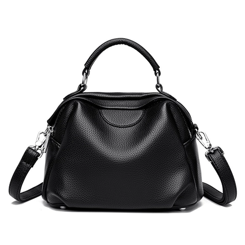 Borsa A Mano A Conchiglia In Pelle PU Grana Litchi Da Donna Retro Pendolare Grande Capacità Borsa A Tracolla Con Tracolla Staccabile