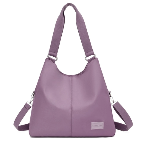 Women Large Capacity Shoulder Bag Waterproof Nylon Commute Casual Tote Handbag With Multi Pockets Lightweight Crossbody