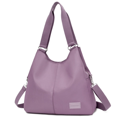 Women Large Capacity Shoulder Bag Waterproof Nylon Commute Casual Tote Handbag With Multi Pockets Lightweight Crossbody