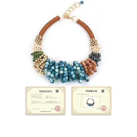 Boheemse Chunky Beaded Statement Ketting Handgemaakte Natuursteen Glas Hout Aluminium Etnische Kraag Sieraden Vrouwen