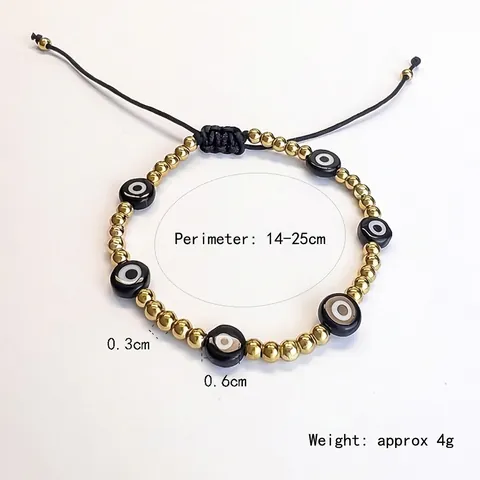 Bracciale Occhio Di Allah Perline In Acciaio Inossidabile Intrecciato A Mano Regolabile Gioielli Nazar Lampwork Per Donna Uomo