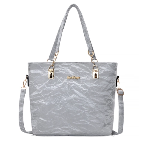 Juego de Bolsos para Mujer 6 Piezas Cuero PU Textura Arrugada Gran Capacidad Bolsa Tote Bandolera Cartera Para Viaje Diario